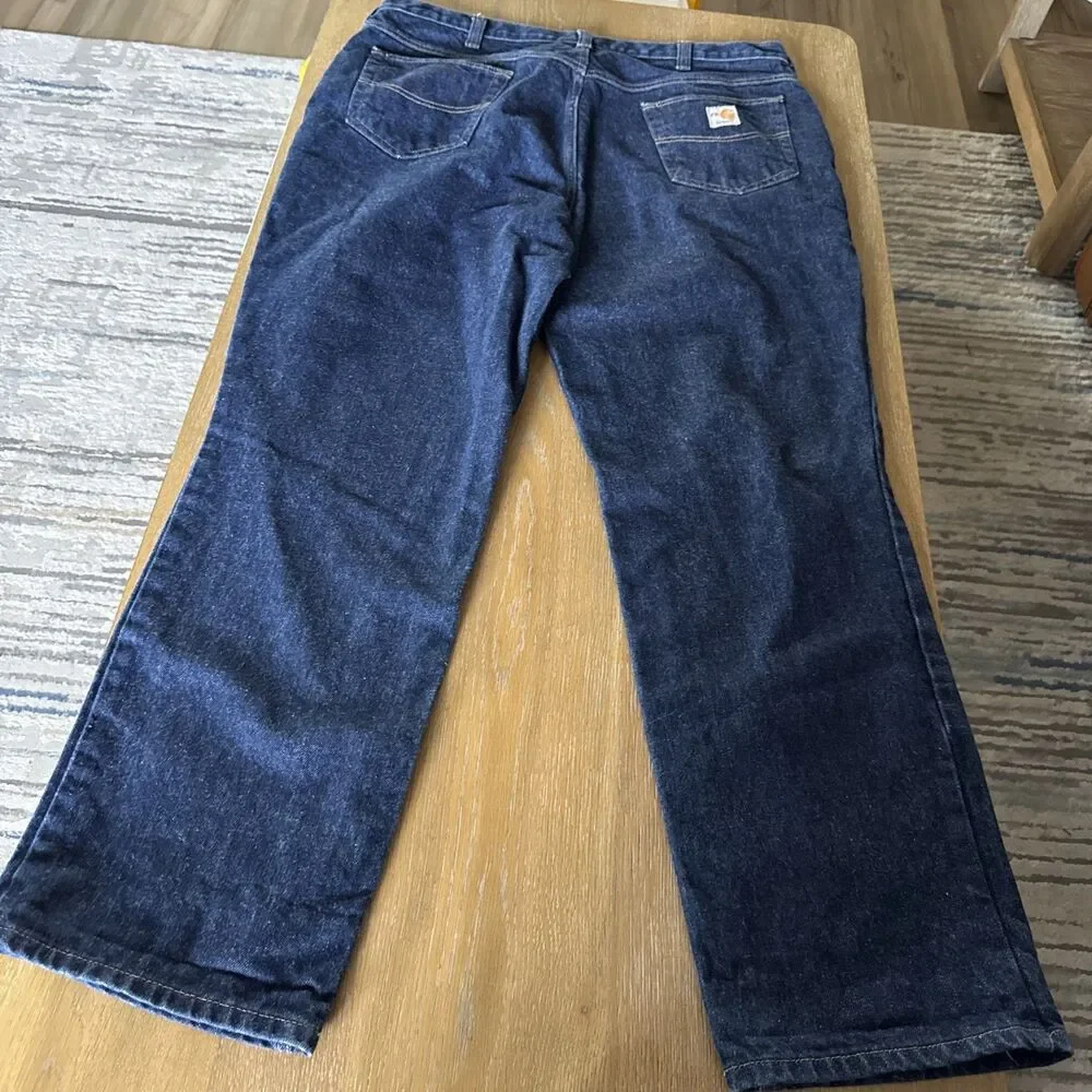 Carhartt FR Jeans Men 40x32 Flame Resistant Dark Wash Denim Work Pants NFPA 2112